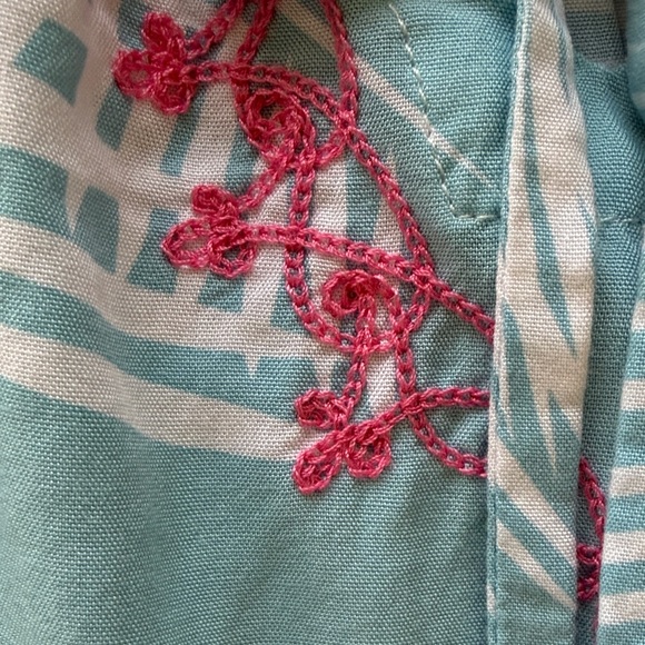 Haven Girl 2pc set  Llama Graphic Tank & Tropical embroidered top sz 7 - Picture 10 of 15